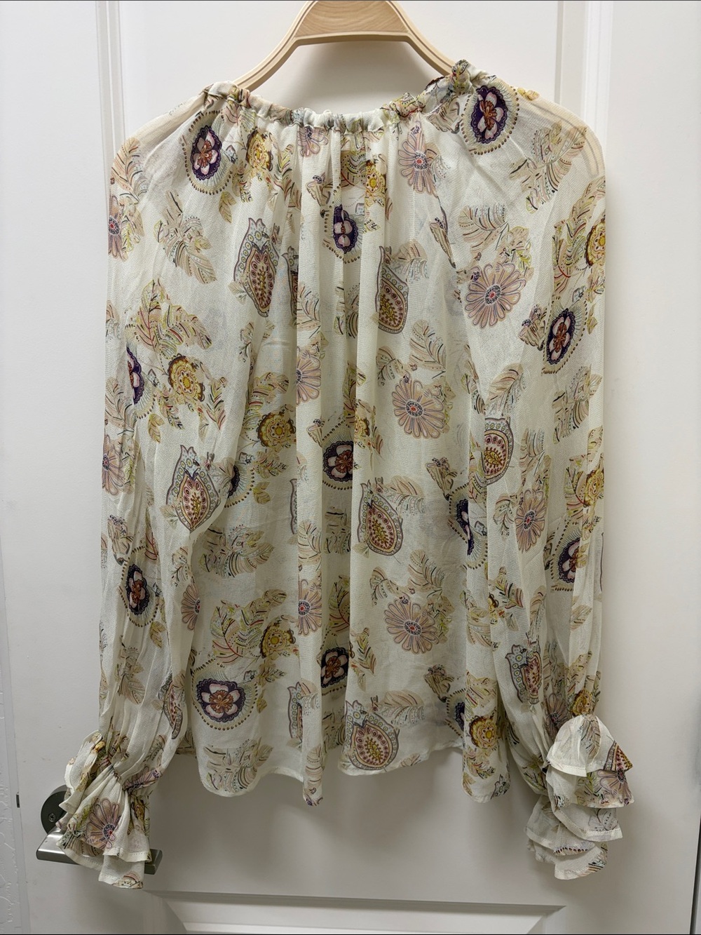 Boho Chiffon Ruffle Blouse - Picture 5 of 5